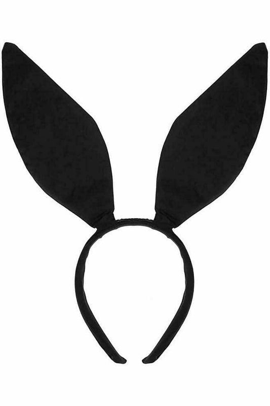 Black Satin Bunny Ears - Flyclothing LLC