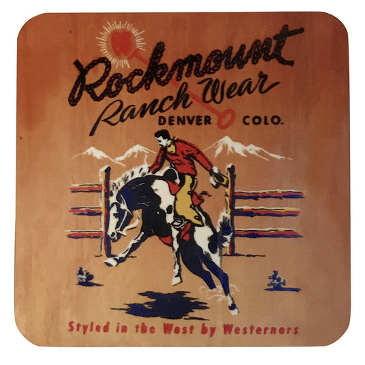 Rockmount Bronc Western Cork-Backed Coaster - Rockmount Clothing