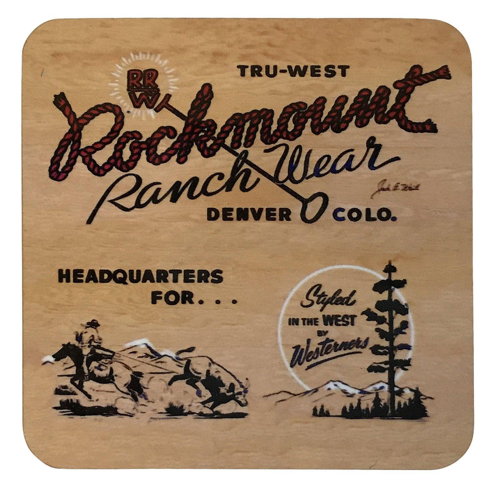 Cowboy Calf Roper Western Cork-Backed Coaster - Rockmount Clothing