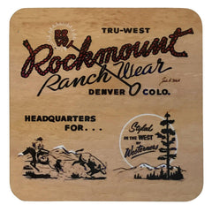 Cowboy Calf Roper Western Cork-Backed Coaster - Rockmount Clothing