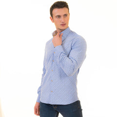 Gravity Homme Men's Long Sleeve Button Down / Blue Heaven C12 - Gravity Homme