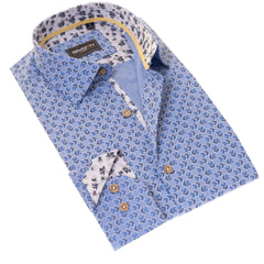 Gravity Homme Men's Long Sleeve Button Down / Blue Heaven C12 - Gravity Homme