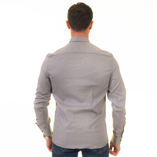 Gravity Homme Men's Long Sleeve Button Down / Bali Night C16 - Gravity Homme