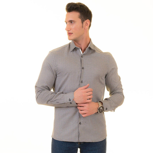 Gravity Homme Men's Long Sleeve Button Down / Bali Night C16 - Gravity Homme
