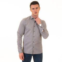 Gravity Homme Men's Long Sleeve Button Down / Bali Night C16 - Gravity Homme
