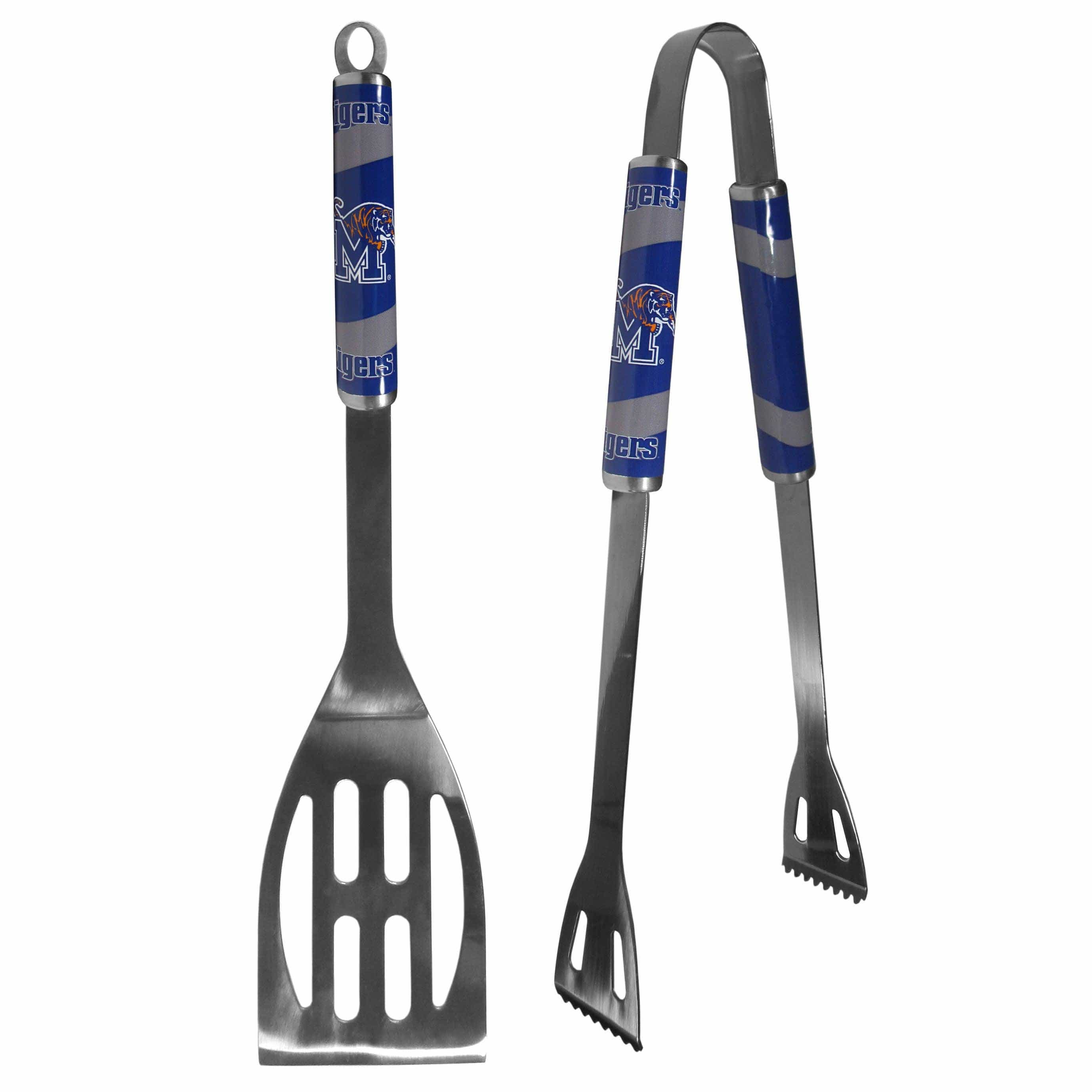 Memphis Tigers 2 pc Steel BBQ Tool Set - Siskiyou Buckle