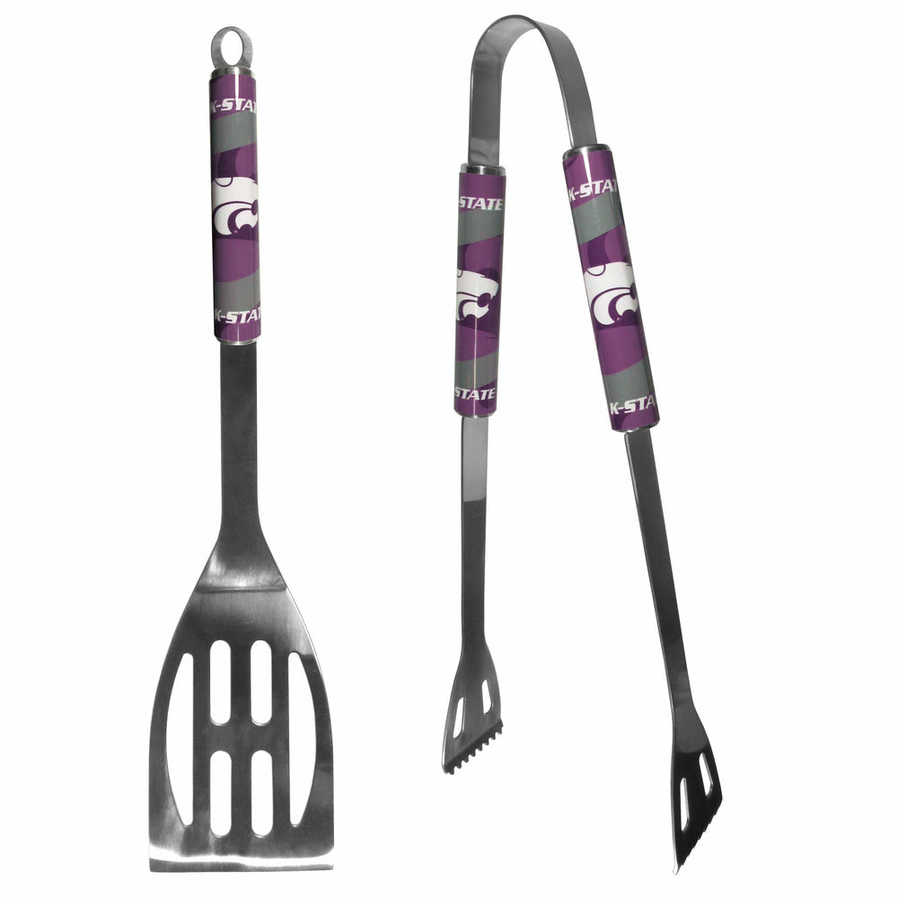 Kansas St. Wildcats 2 pc Steel BBQ Tool Set - Siskiyou Buckle