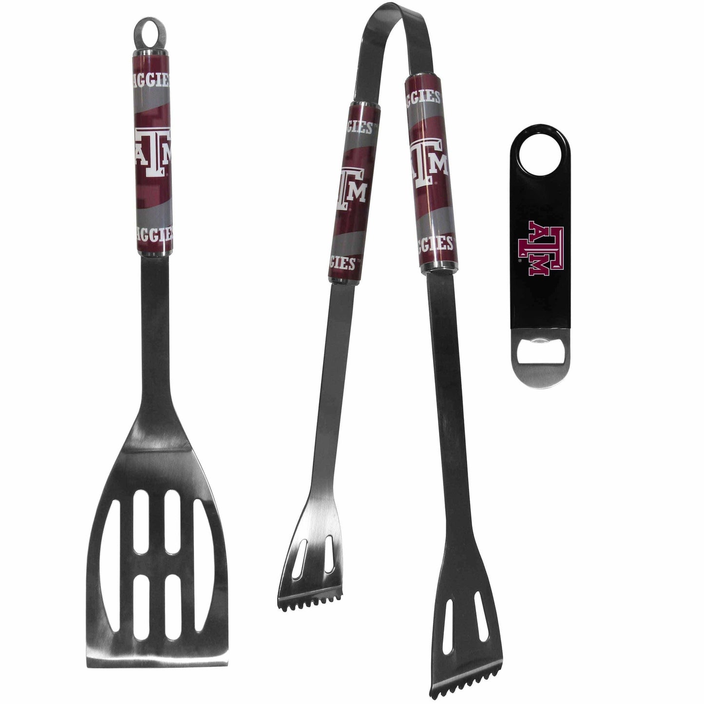 Texas A & M Aggies 2 pc BBQ Set and Bottle Opener - Siskiyou Buckle - Flyclothing LLC