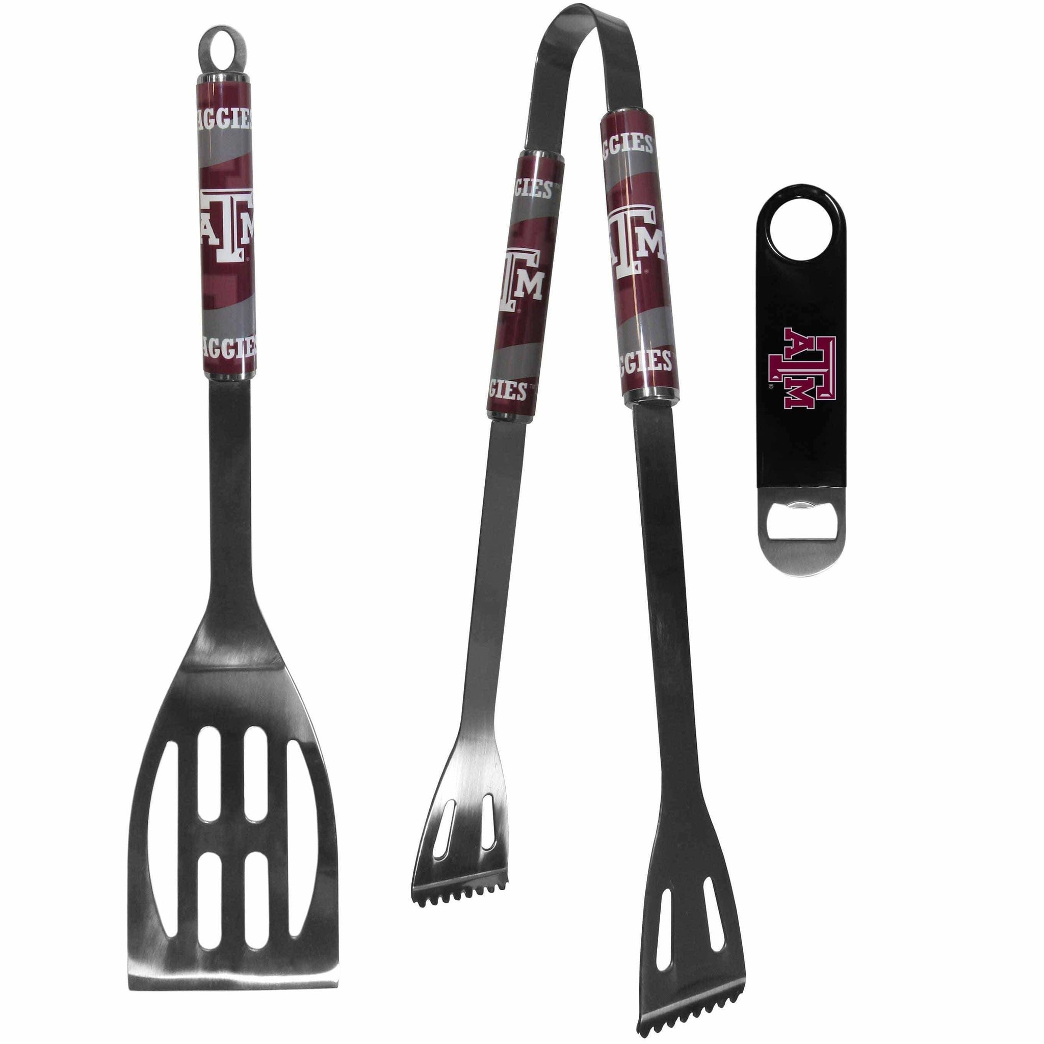 Texas A & M Aggies 2 pc BBQ Set and Bottle Opener - Siskiyou Buckle - Flyclothing LLC