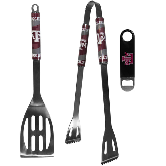 Texas A & M Aggies 2 pc BBQ Set and Bottle Opener - Flyclothing LLC
