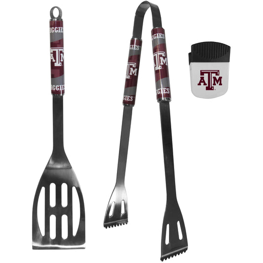 Texas A & M Aggies 2 pc BBQ Set and Chip Clip - Flyclothing LLC