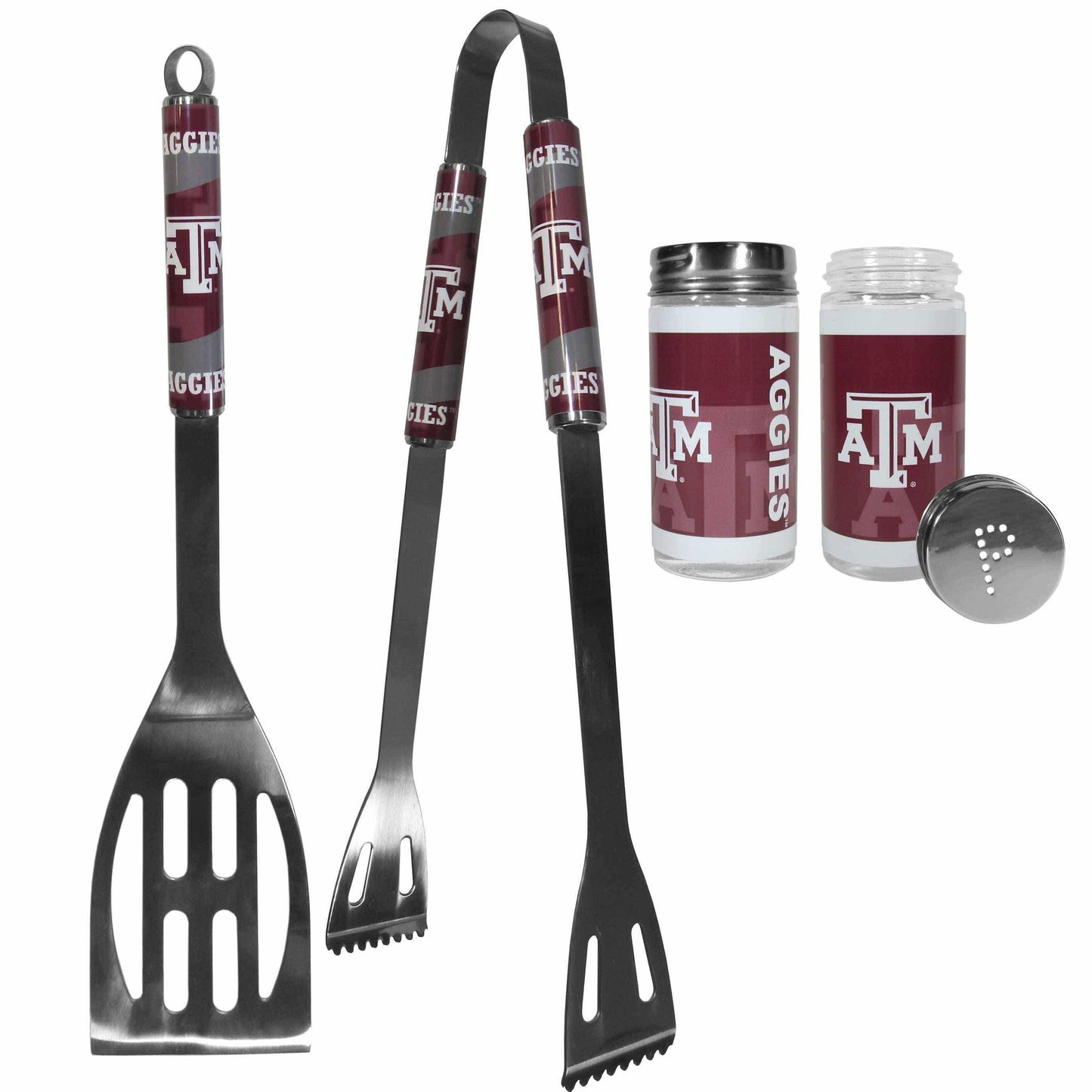 Texas A & M Aggies 2pc BBQ Set with Tailgate Salt & Pepper Shakers - Siskiyou Buckle - Flyclothing LLC