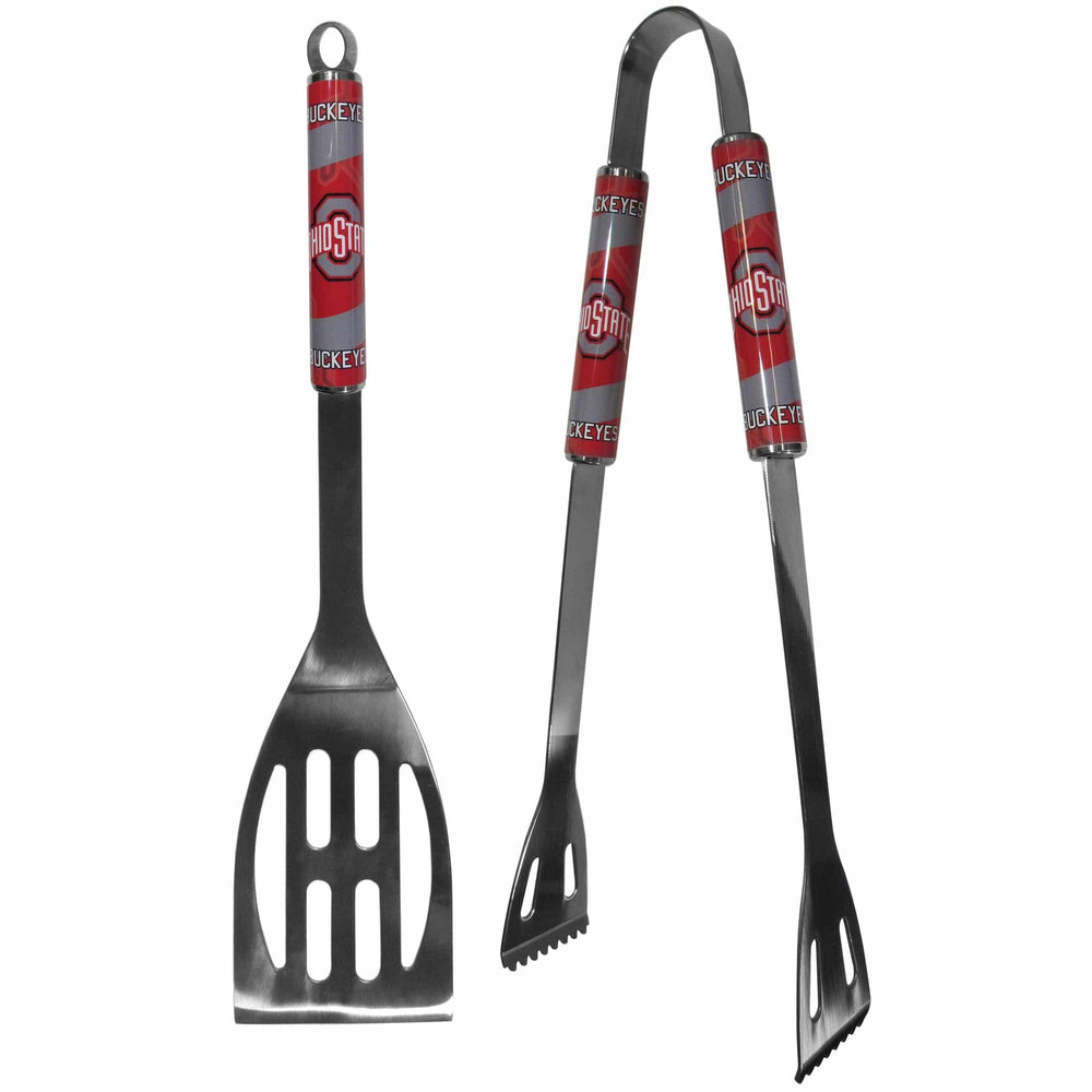 Ohio St. Buckeyes 2 pc Steel BBQ Tool Set - Siskiyou Buckle