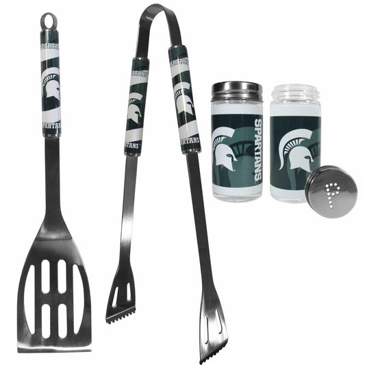 Michigan St. Spartans 2pc BBQ Set with Tailgate Salt & Pepper Shakers - Siskiyou Buckle