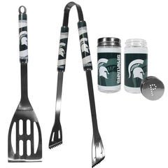 Michigan St. Spartans 2pc BBQ Set with Tailgate Salt & Pepper Shakers - Flyclothing LLC