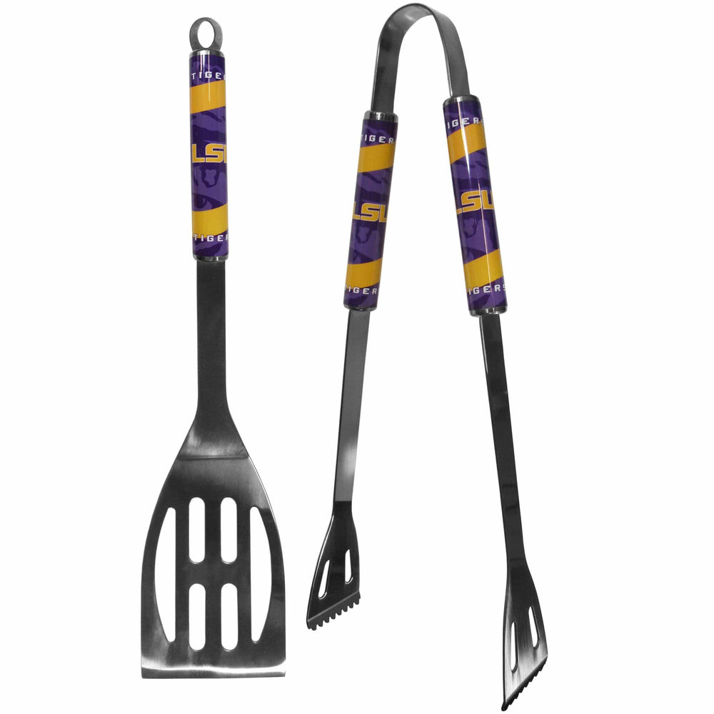 LSU Tigers 2 pc Steel BBQ Tool Set - Siskiyou Buckle