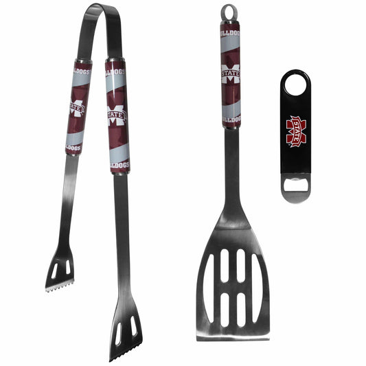 Mississippi St. Bulldogs 2 pc BBQ Set and Bottle Opener - Siskiyou Buckle