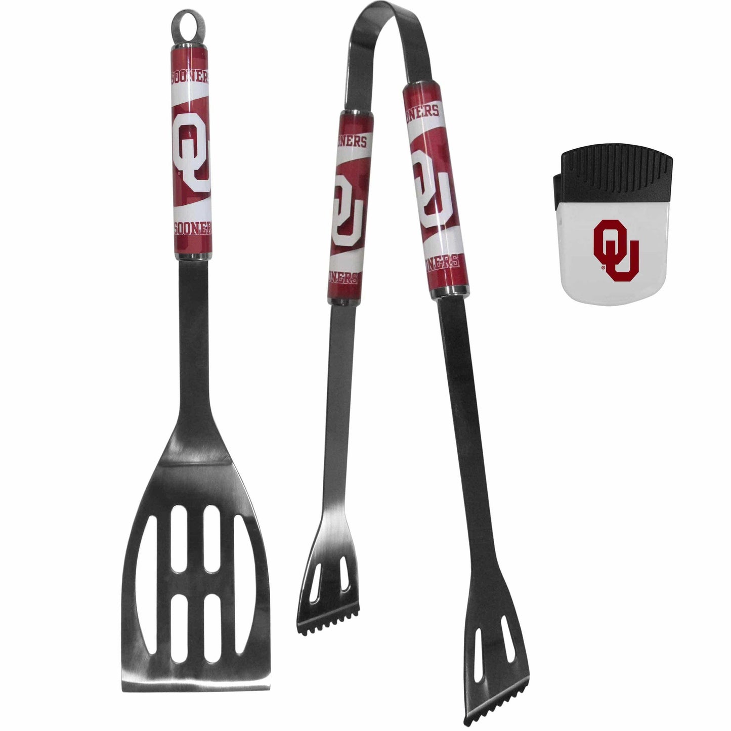 Oklahoma Sooners 2 pc BBQ Set and Chip Clip - Siskiyou Buckle - Flyclothing LLC
