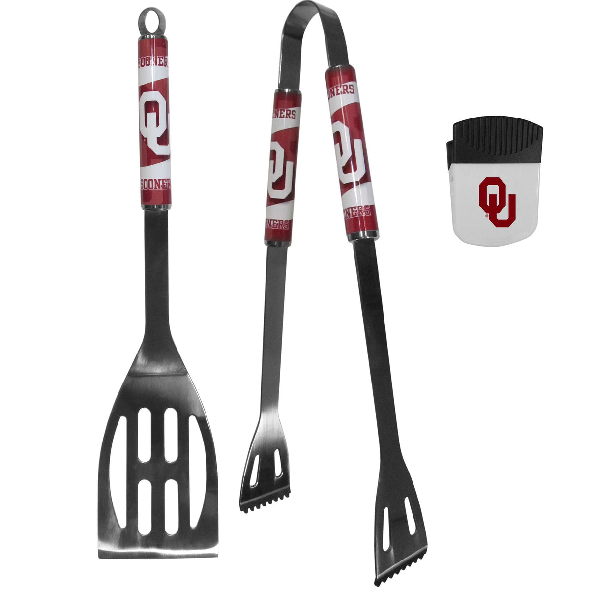 Oklahoma Sooners 2 pc BBQ Set and Chip Clip - Flyclothing LLC