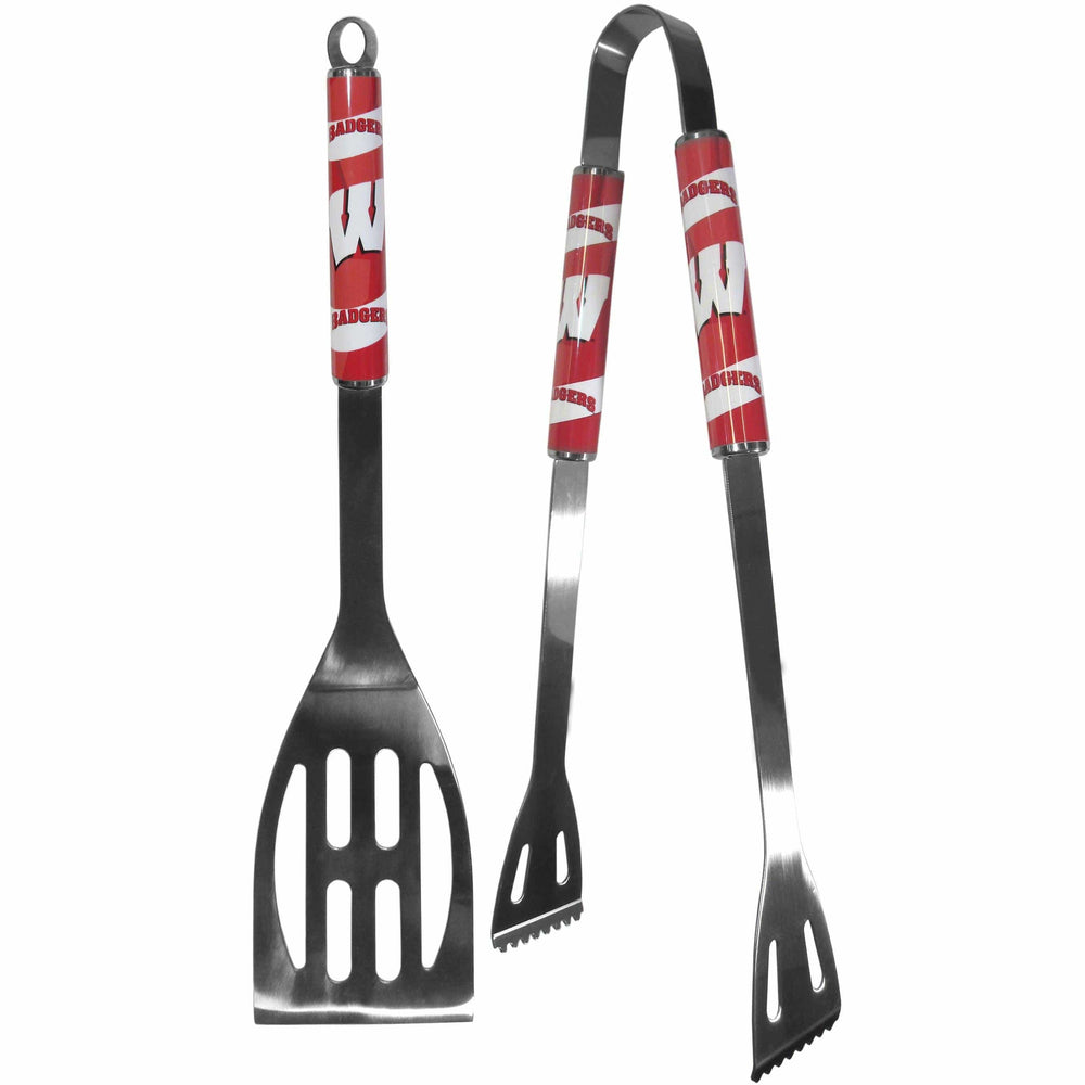 Wisconsin Badgers 2 pc Steel BBQ Tool Set - Siskiyou Buckle