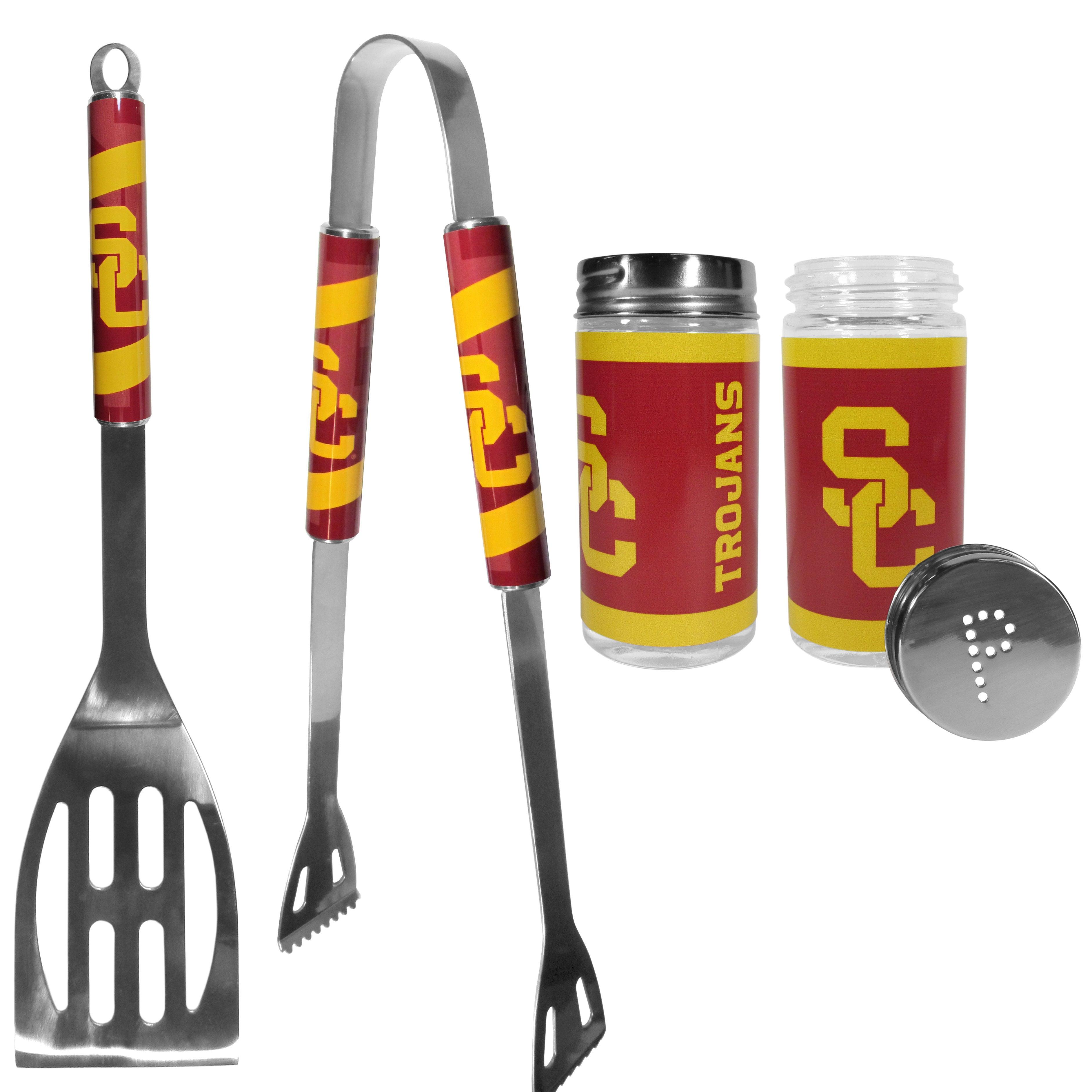 USC Trojans 2pc BBQ Set with Tailgate Salt & Pepper Shakers - Flyclothing LLC