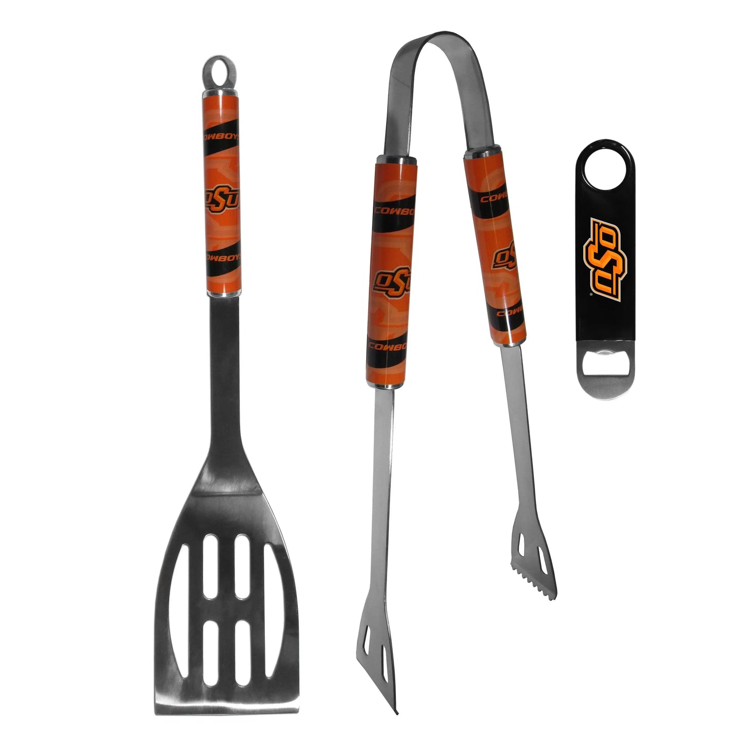 Oklahoma St. Cowboys 2 pc BBQ Set and Bottle Opener - Siskiyou Buckle - Flyclothing LLC