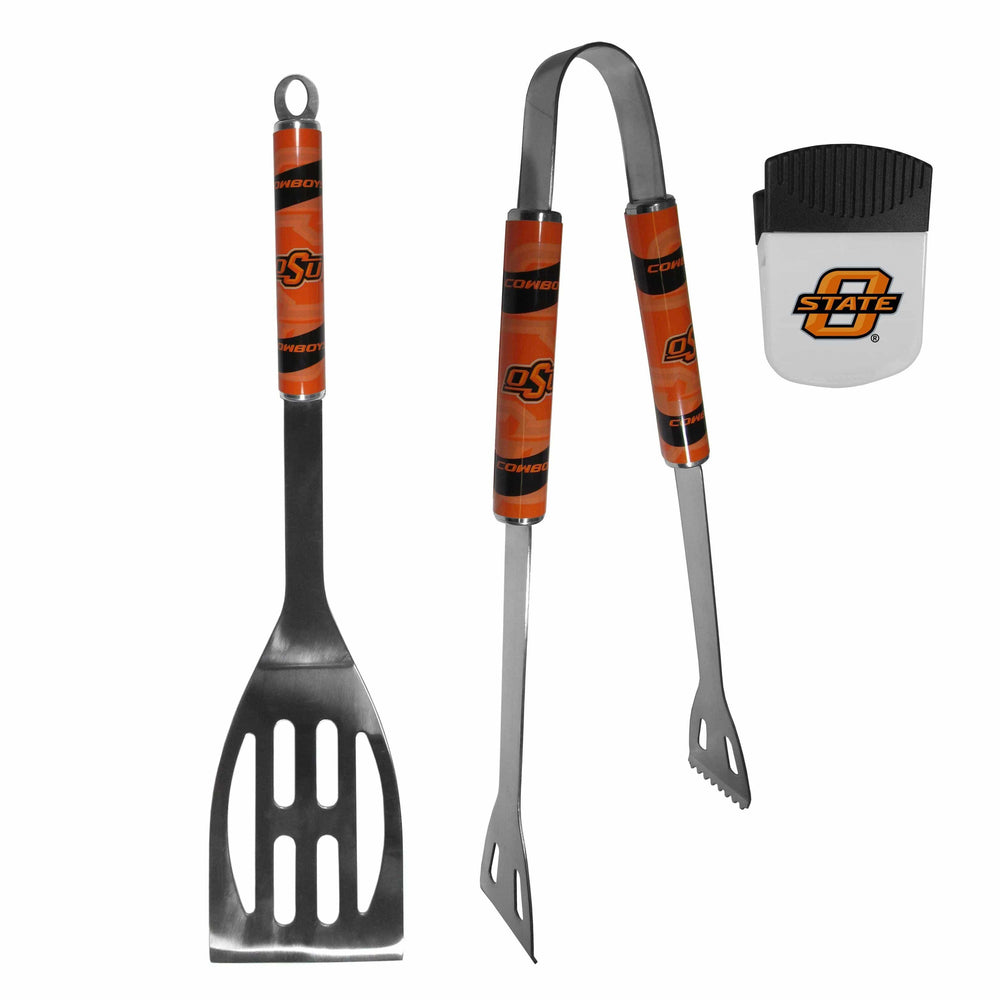 Oklahoma St. Cowboys 2 pc BBQ Set and Chip Clip - Siskiyou Buckle