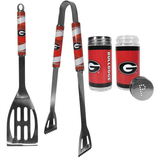 Georgia Bulldogs 2pc BBQ Set with Tailgate Salt & Pepper Shakers - Siskiyou Buckle - Flyclothing LLC