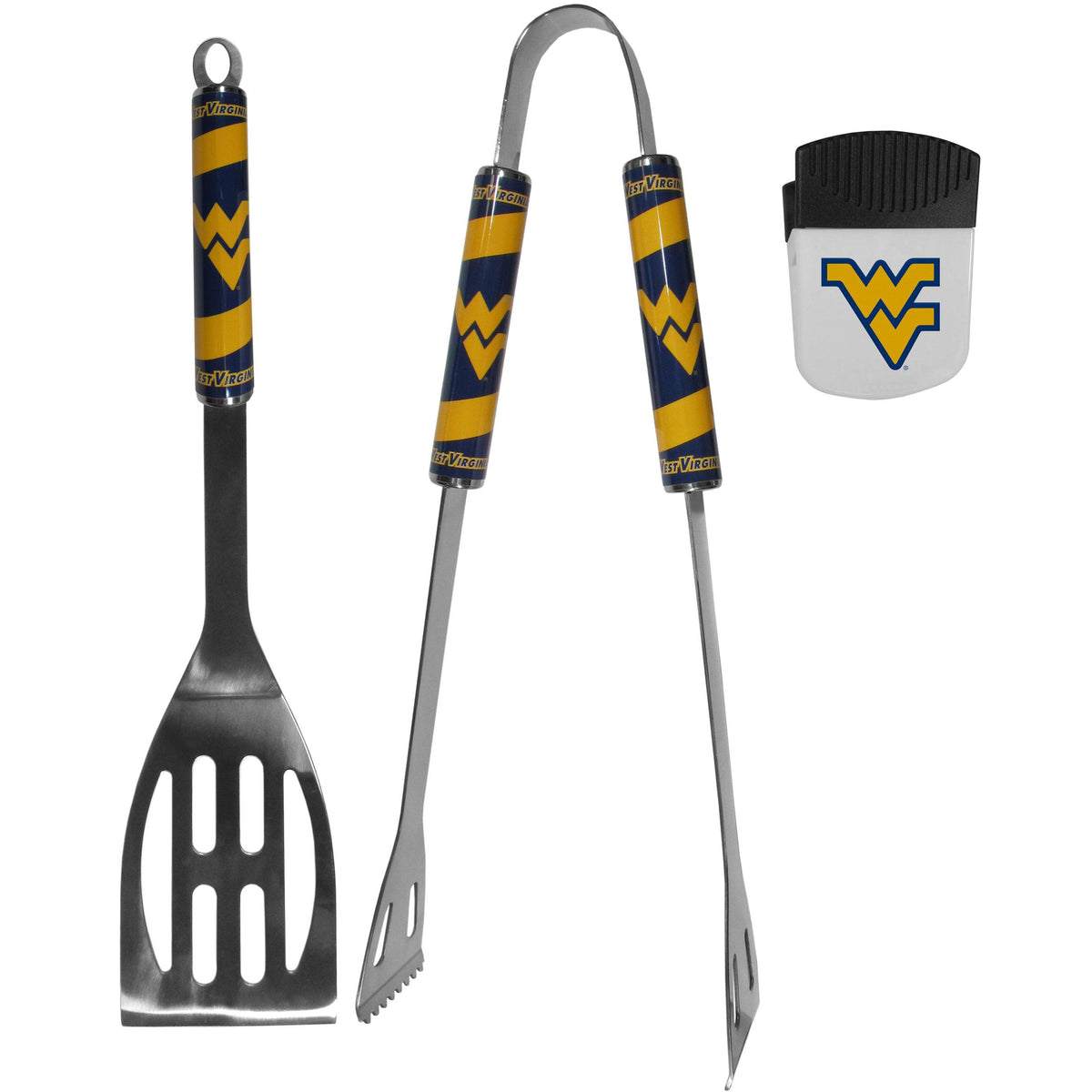 W. Virginia Mountaineers 2 pc BBQ Set and Chip Clip - Flyclothing LLC