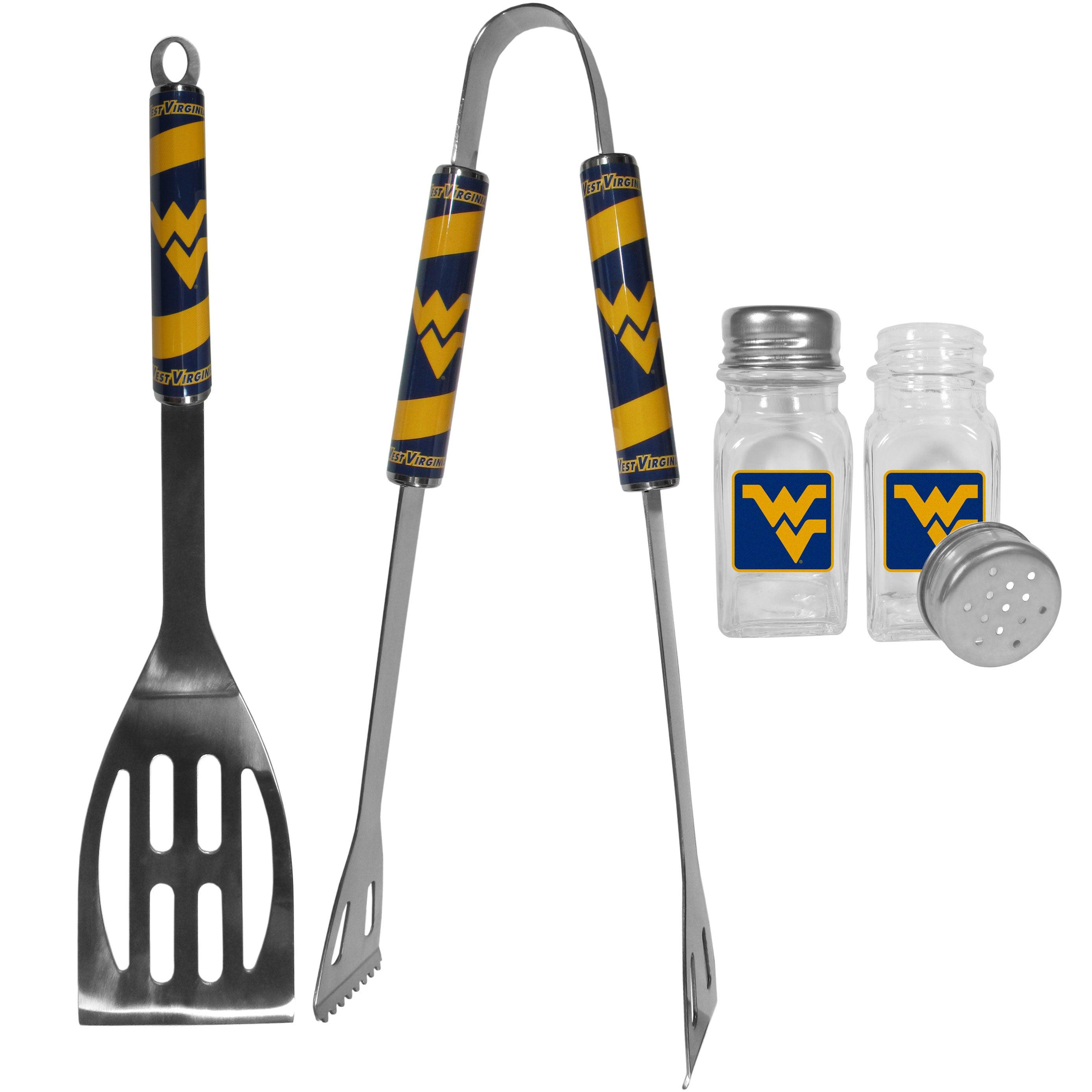 W. Virginia Mountaineers 2pc BBQ Set with Salt & Pepper Shakers - Flyclothing LLC