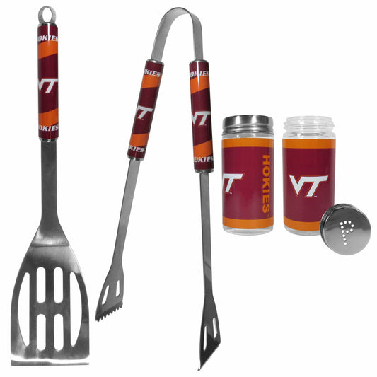 Virginia Tech Hokies 2pc BBQ Set with Tailgate Salt & Pepper Shakers - Siskiyou Buckle - Flyclothing LLC