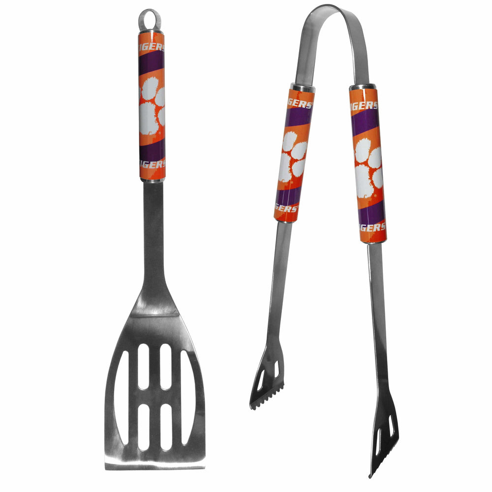 Clemson Tigers 2 pc Steel BBQ Tool Set - Siskiyou Buckle