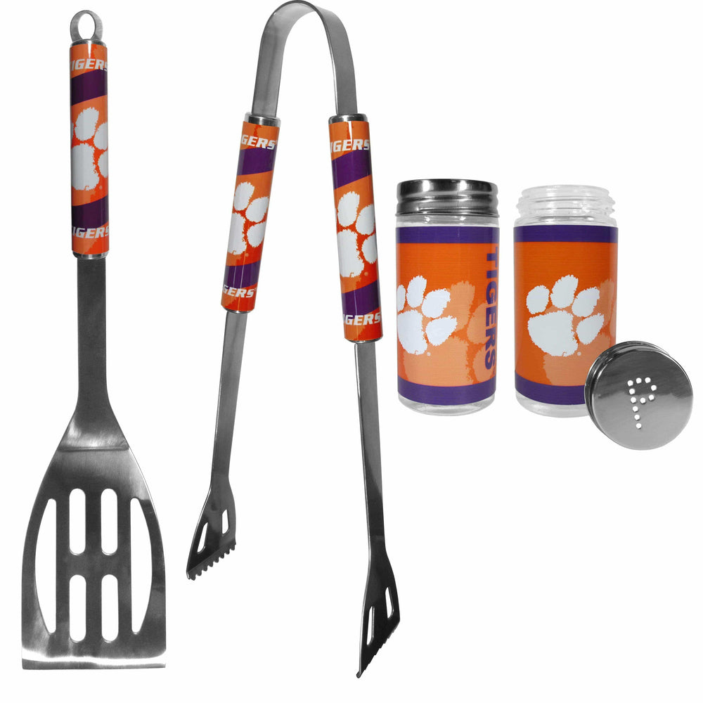 Clemson Tigers 2pc BBQ Set with Tailgate Salt & Pepper Shakers - Siskiyou Buckle - Flyclothing LLC