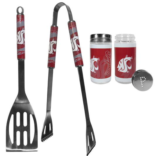 Washington St. Cougars 2pc BBQ Set with Tailgate Salt & Pepper Shakers - Flyclothing LLC
