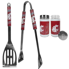 Washington St. Cougars 2pc BBQ Set with Tailgate Salt & Pepper Shakers - Flyclothing LLC