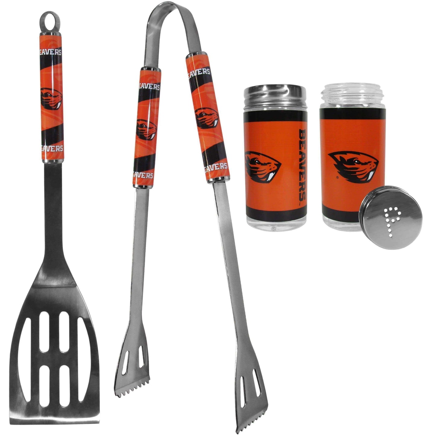 Oregon St. Beavers 2pc BBQ Set with Tailgate Salt & Pepper Shakers - Siskiyou Buckle - Flyclothing LLC