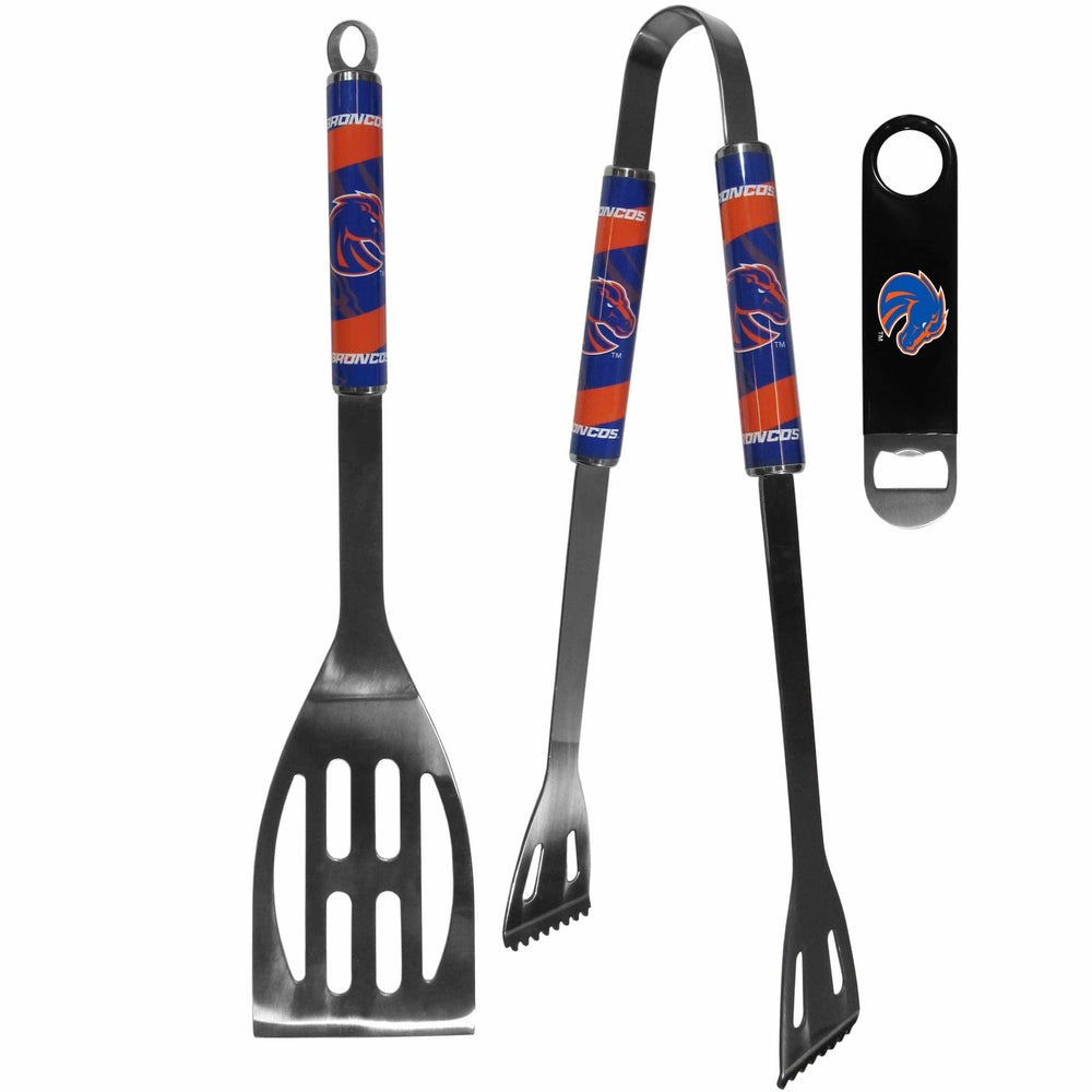 Boise St. Broncos 2 pc BBQ Set and Bottle Opener - Siskiyou Buckle