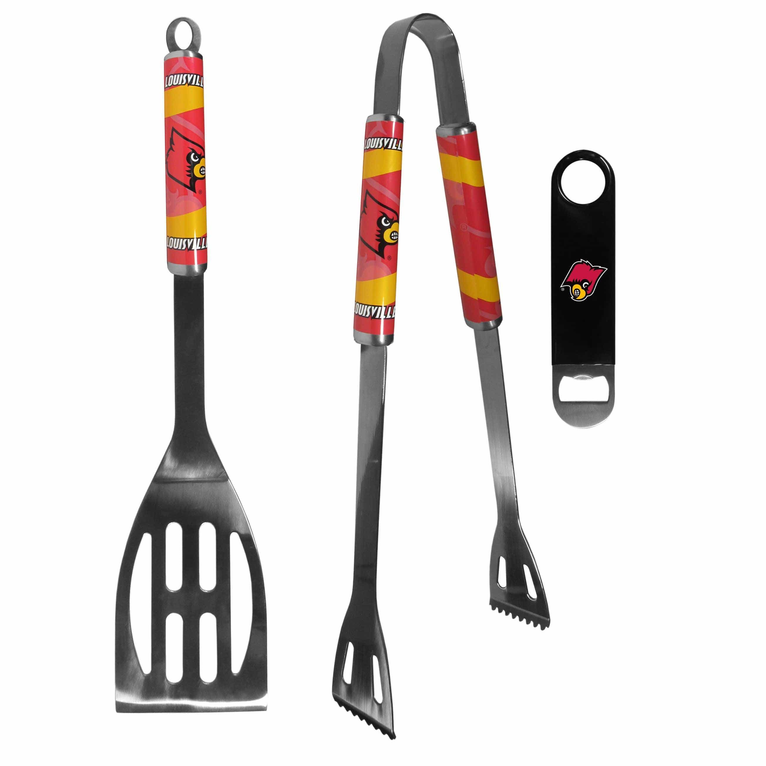 Louisville Cardinals 2 pc BBQ Set and Bottle Opener - Flyclothing LLC