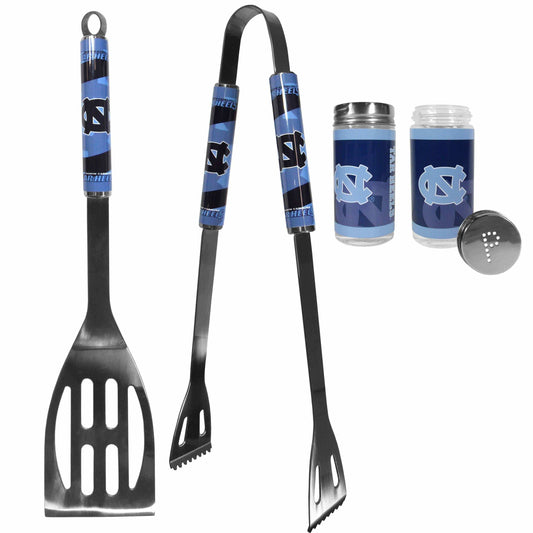 N. Carolina Tar Heels 2pc BBQ Set with Tailgate Salt & Pepper Shakers - Siskiyou Buckle - Flyclothing LLC