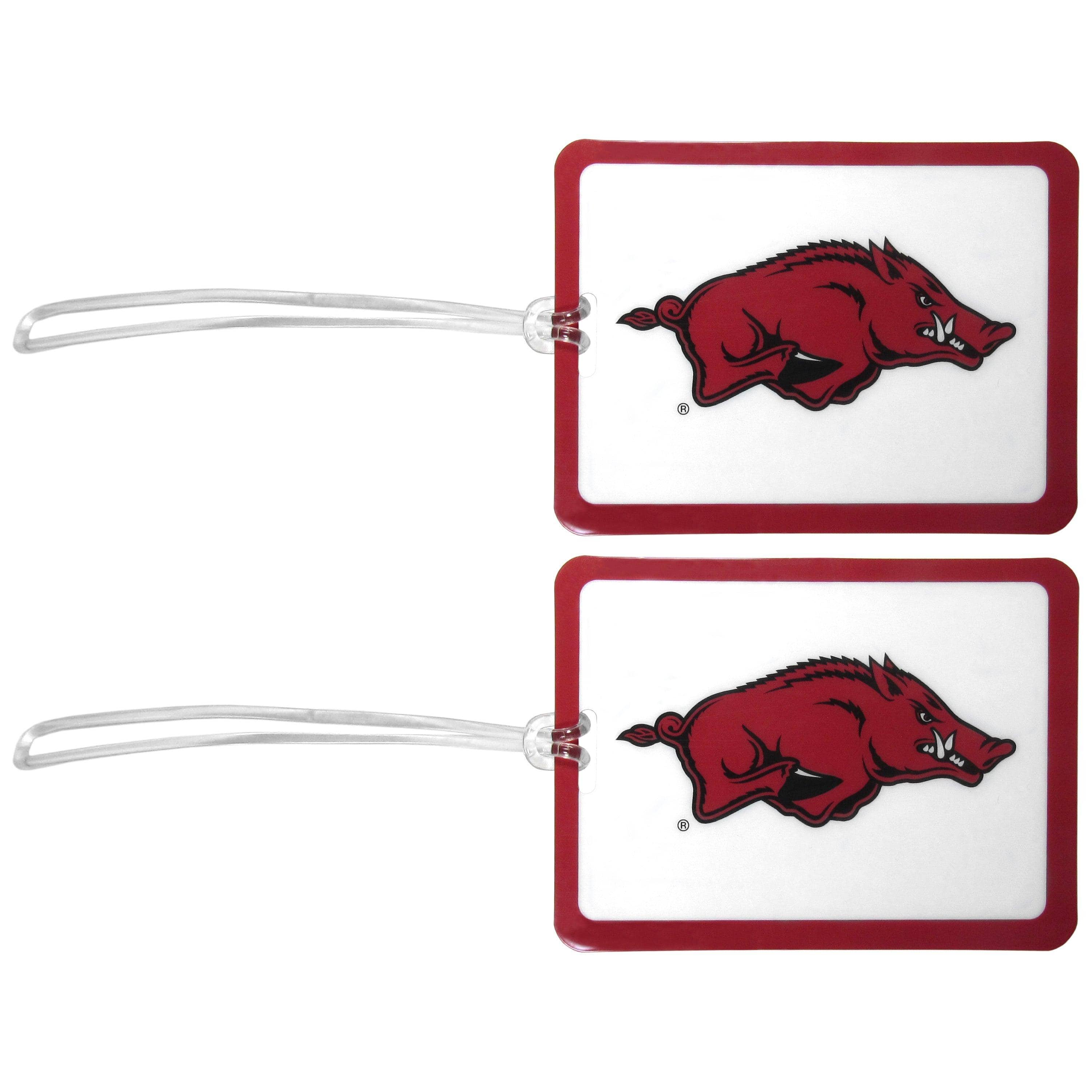 Arkansas Razorbacks Vinyl Luggage Tag, 2pk - Flyclothing LLC