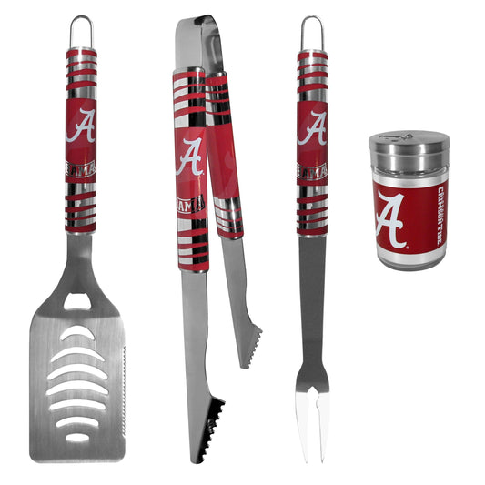 Alabama Crimson Tide 3 pc Tailgater BBQ Set and Season Shaker - Siskiyou Buckle