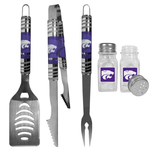 Kansas St. Wildcats 3 pc Tailgater BBQ Set and Salt and Pepper Shakers - Flyclothing LLC
