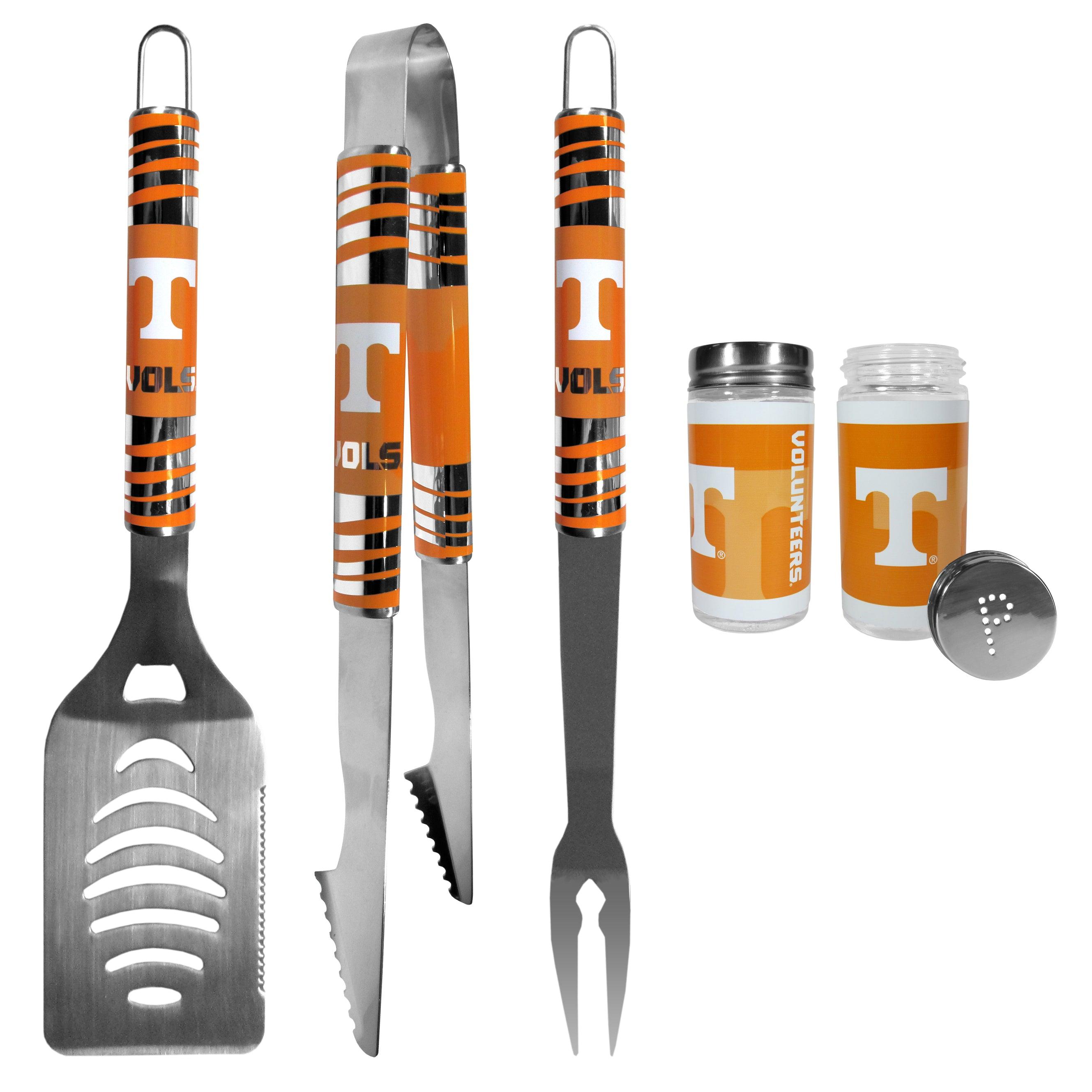 Tennessee Volunteers 3 pc Tailgater BBQ Set and Salt and Pepper Shaker Set - Flyclothing LLC