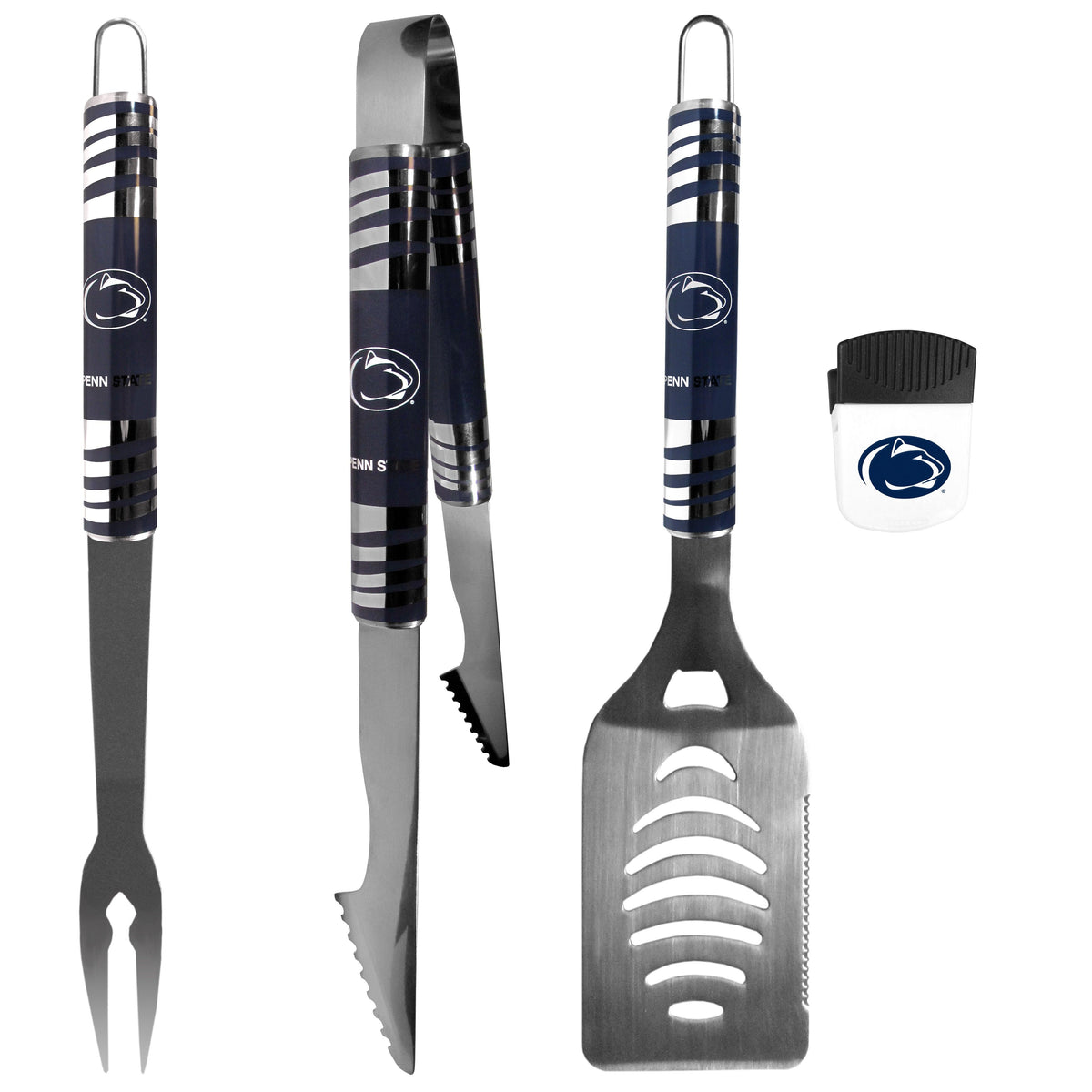 Penn St. Nittany Lions 3 pc BBQ Set and Chip Clip - Flyclothing LLC