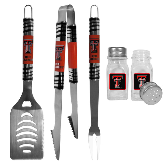 Texas Tech Raiders 3 pc Tailgater BBQ Set and Salt and Pepper Shakers - Flyclothing LLC