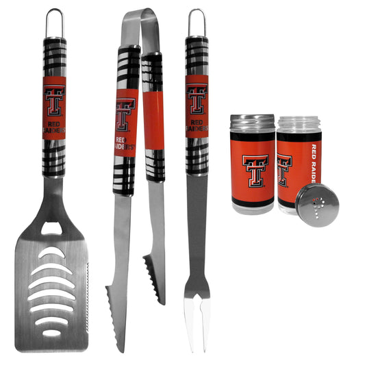 Texas Tech Raiders 3 pc Tailgater BBQ Set and Salt and Pepper Shaker Set - Flyclothing LLC