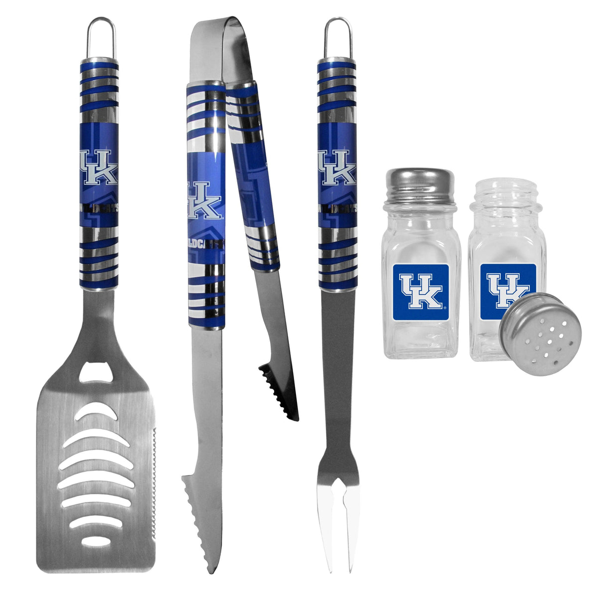 Kentucky Wildcats 3 pc Tailgater BBQ Set and Salt and Pepper Shakers - Flyclothing LLC