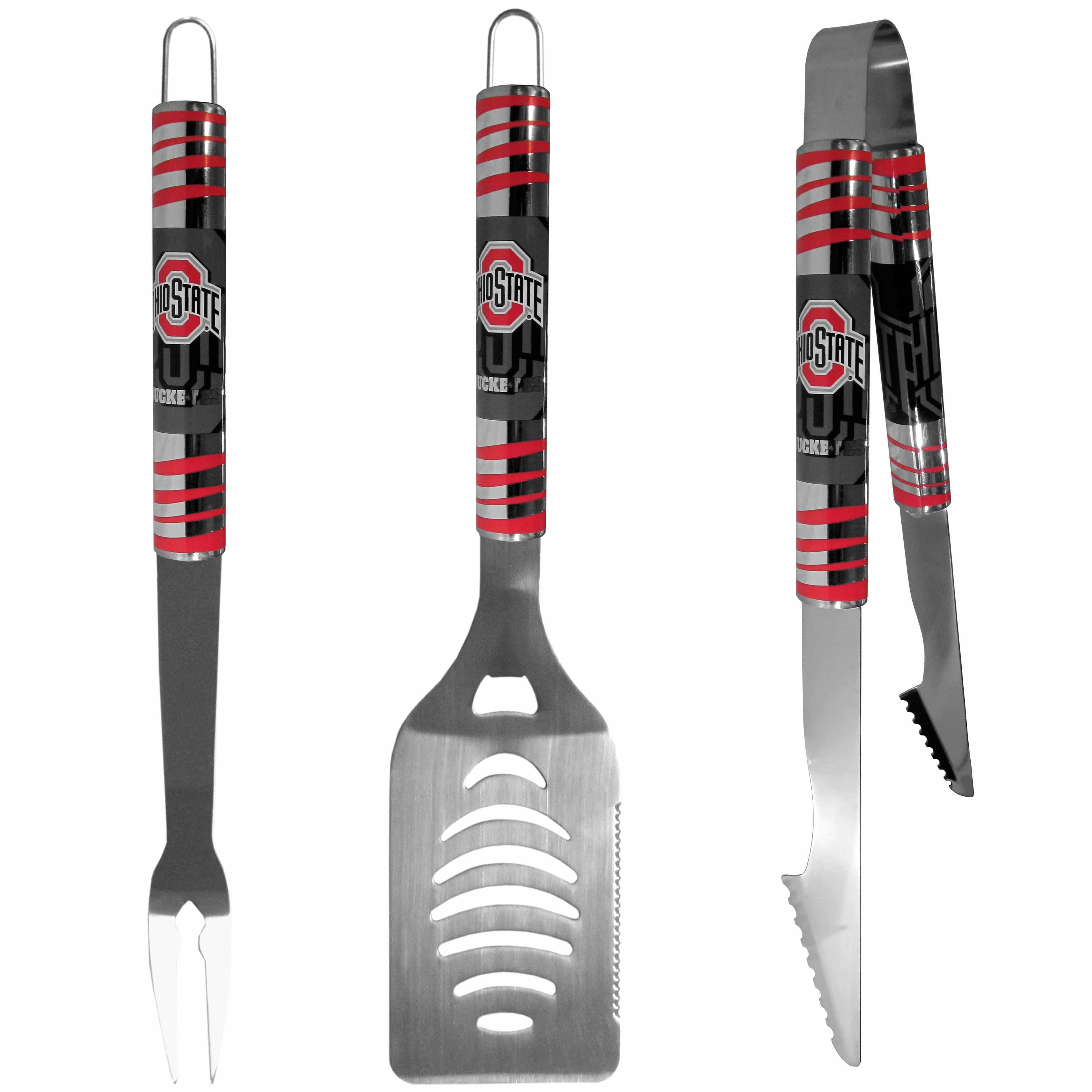 Ohio St. Buckeyes 3 pc Tailgater BBQ Set - Siskiyou Buckle