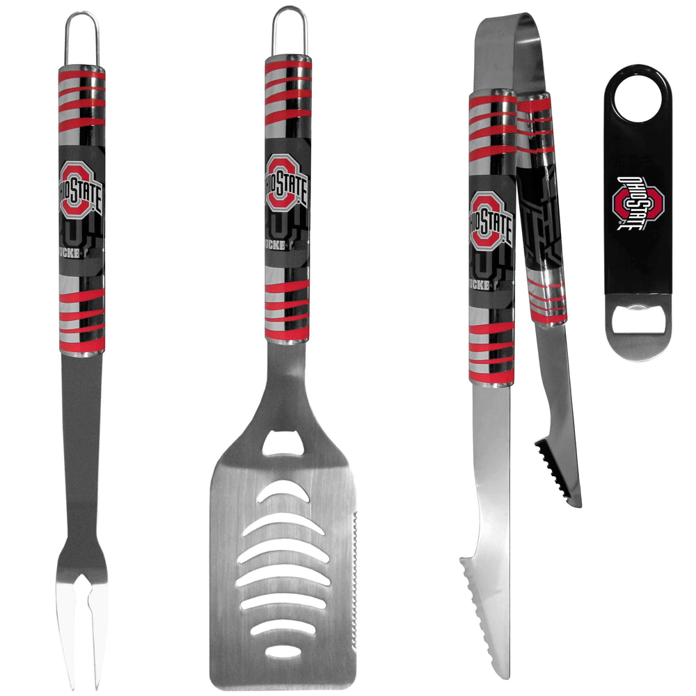 Ohio St. Buckeyes 3 pc BBQ Set and Bottle Opener - Siskiyou Buckle - Flyclothing LLC