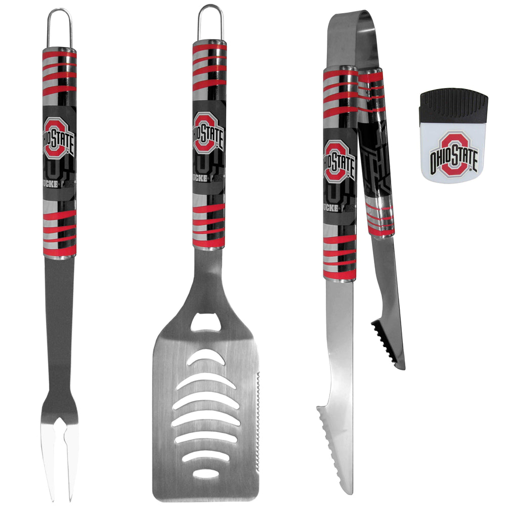 Ohio St. Buckeyes 3 pc BBQ Set and Chip Clip - Siskiyou Buckle - Flyclothing LLC